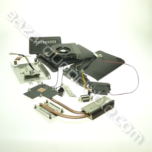 Pack pièces pour Toshiba Satellite PRO A300-2 compranant:

- cache disque dur principal
- cache disque dur secondaire
- caddy disque dur
- cache mémoire
- ventilateur
- radiateur
- haut-parleur droite/gauche
- carte modem et son câble réseau
- C